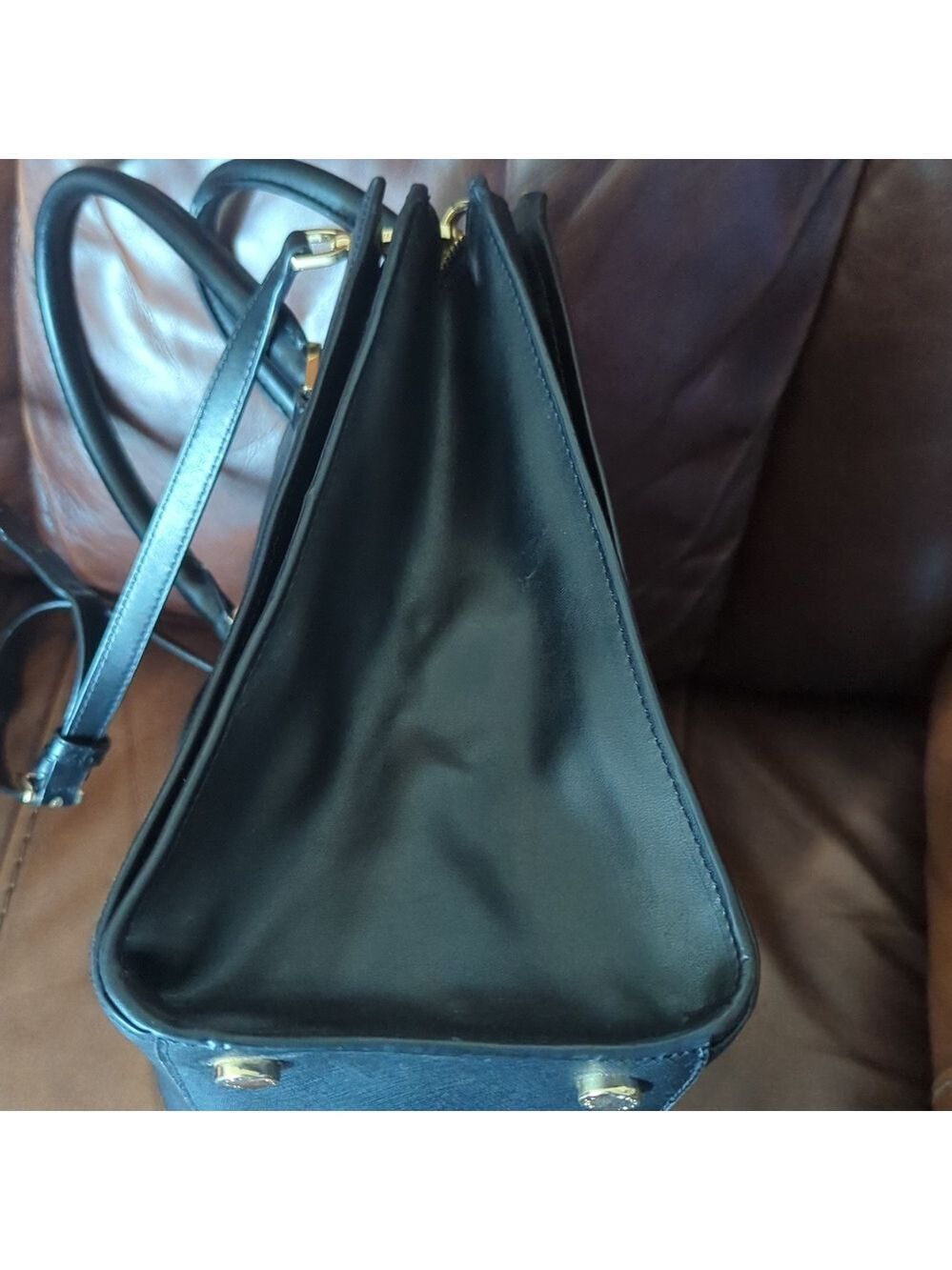 Michael Kors Hope Saffiano Leather Satchel - Picture 11 of 13